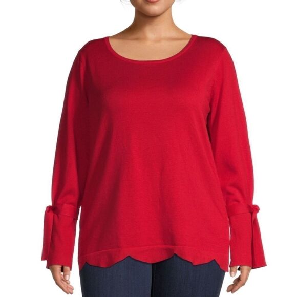 MAREE POUR TOI Scalloped Sweater - Picture 1 of 3